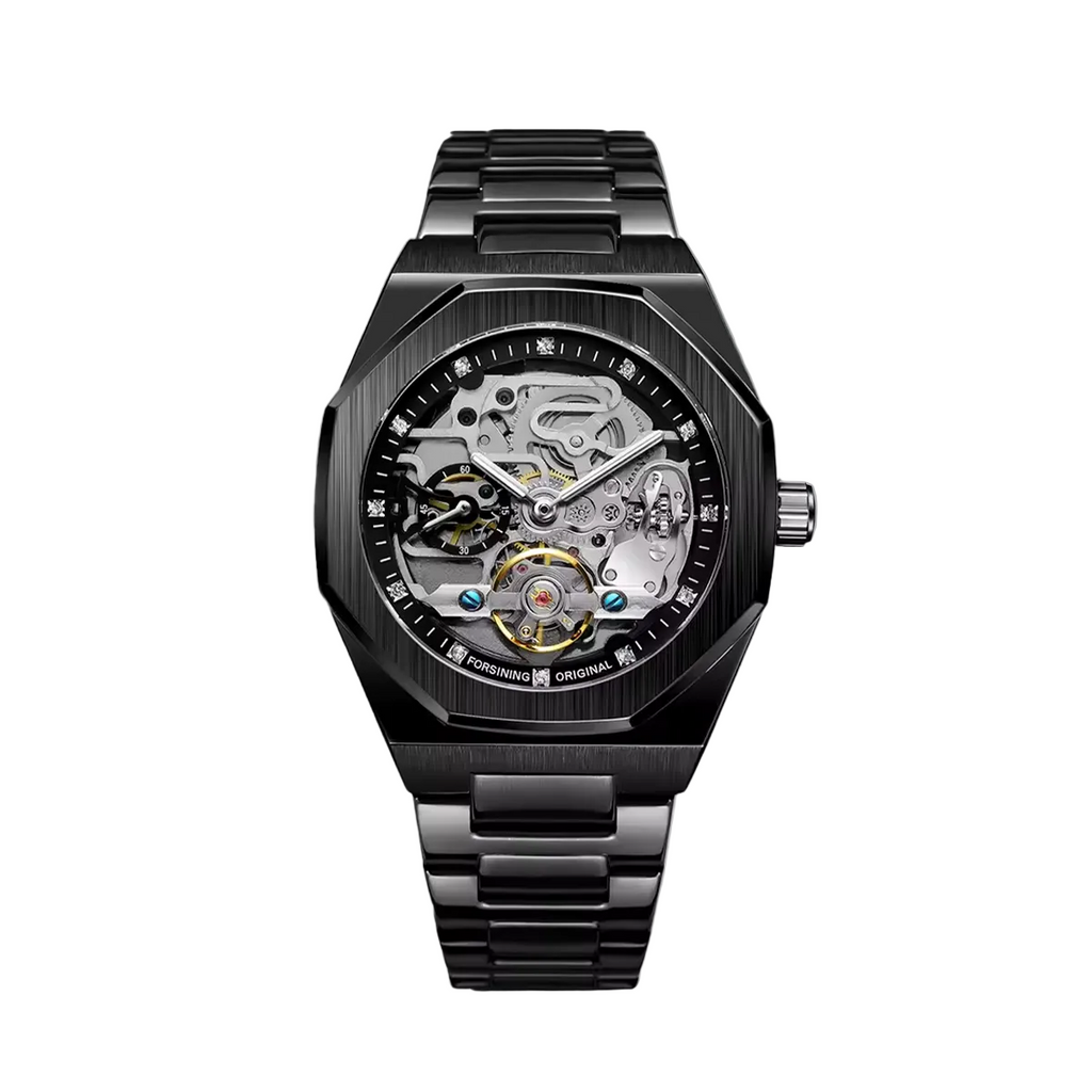 Relógio Masculino Skeleton Black