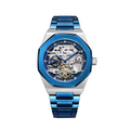 Relógio Masculino Skeleton Blue